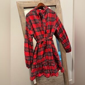 Cupshe Red Plaid Mini Dress